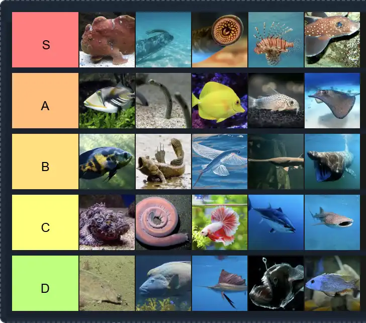 Fish Tier List | The best Fish Tier List 2025