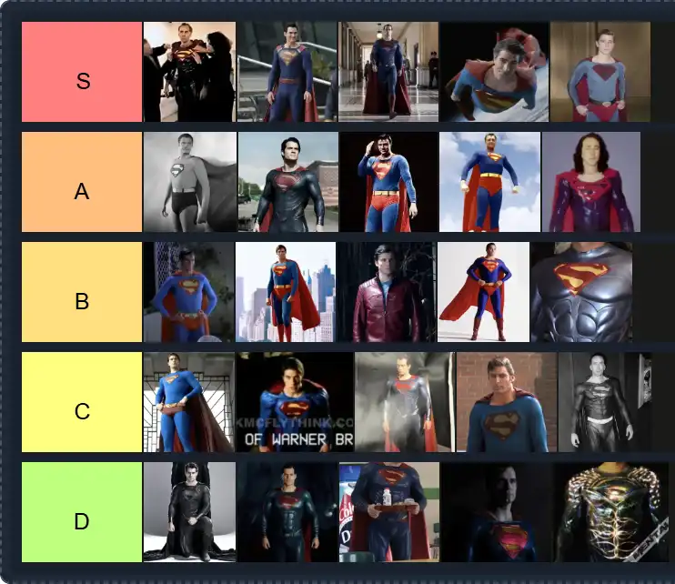 Live Action Superman Suits Tier List | The best Live Action Superman Suits Tier List 2025